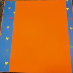 Vibrant Orange and Blue Party Backdrop